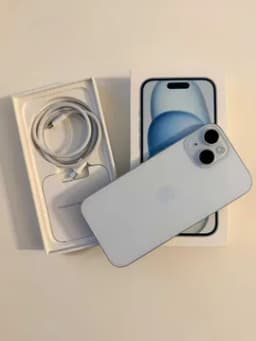Apple iPhone 15, 128GB, 5G, Blue + Husa (factura iStyle) — miniatură 1