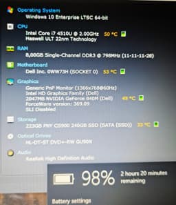 De vanzare laptop Dell Inspiron 3542--i7-4510U--SSD 240GB--8GB RAM--NVIDIA GeForce 840M — miniatură 4